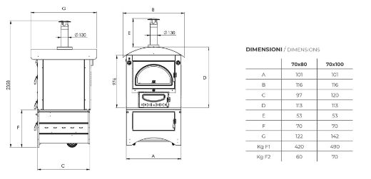 Immagine di FORNO A LEGNA CLEMENTI A COTTURA INDIRETTA SUPER MASTER