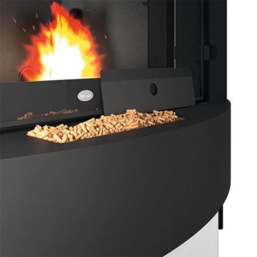 Immagine di CAMINETTO INSERTO A PELLET EVA CALOR RAFFAELLO 12 KW AD ANGOLO