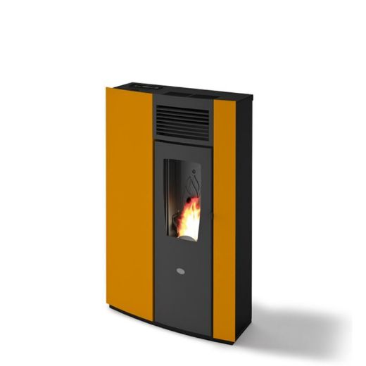 Immagine di Stufa Pellet Stretta Slim Eva Calor Modello Perla 7,5 Kw