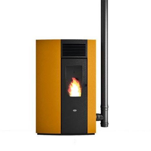 Immagine di Stufa Pellet Stretta Slim Eva Calor Modello Perla 7,5 Kw