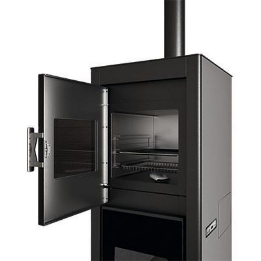 Immagine di Stufa Pellet VENTILATO  Canalizzabile Con Forno 8,5 Kw Eva Calor Biscotto