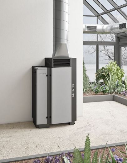 Immagine di Generatore Aria Calda A Pellet Eva Calor Mod. Aria 30 - 32 Kw