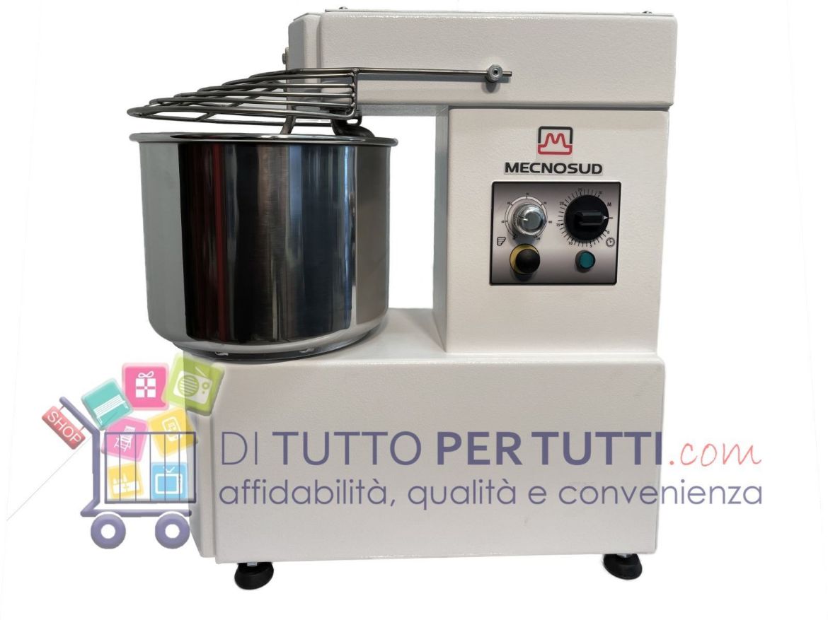 Immagine di IMPASTATRICE A SPIRALE MECNOSUD IM5MV A PENTOLA FISSA INOX 220V - 5KG