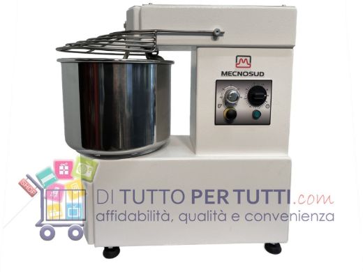 Immagine di IMPASTATRICE A SPIRALE IM8MV 8KG MECNOSUD A PENTOLA FISSA INOX 220V - 8 KG