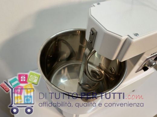 Immagine di IMPASTATRICE A SPIRALE IM8MV 8KG MECNOSUD A PENTOLA FISSA INOX 220V - 8 KG