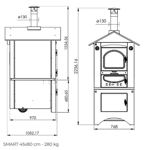 Immagine di FORNO A LEGNA CLEMENTI A COTTURA INDIRETTA SMART 45X80