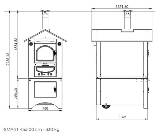 Immagine di FORNO A LEGNA CLEMENTI A COTTURA INDIRETTA SMART 45X100