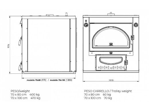 Immagine di FORNO DA INCASSO A LEGNA CLEMENTI A COTTURA INDIRETTA SUPER MASTER