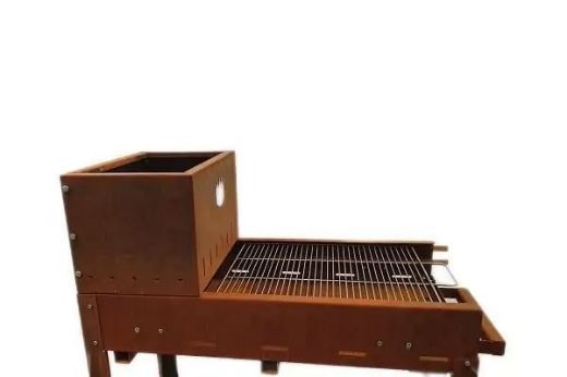 Immagine di BARBECUE A LEGNA CLEMENTI MODELLO FLIPPER IN ACCIAIO CORTEN