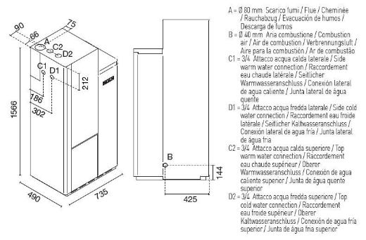 Immagine di TERMOSTUFA A PELLET CON ACCUMOLO EVA CALOR MODELLO TS80 10.2KW