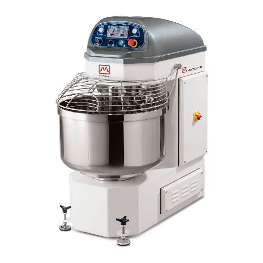 Immagine di IMPASTATRICE A SPIRALE AUTOMATICA 2 MOTORI CON INVERSIONE DI MARCIA DELLA VASCA MECNOSUD SP60 - SP80 - SP100 - SP130 - SP160 - SP200 - SP250