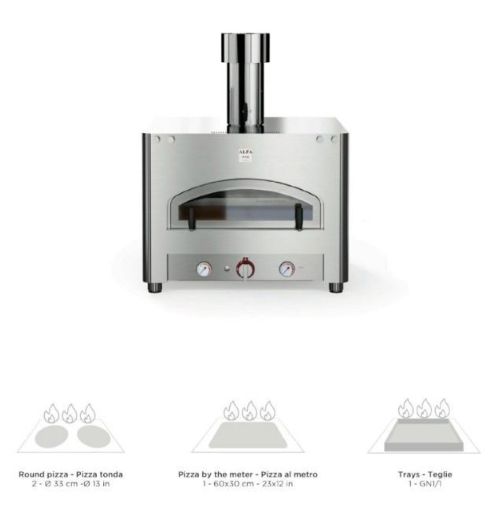 Immagine di Alfa Pro Forno professionale QUBO 70 a gas