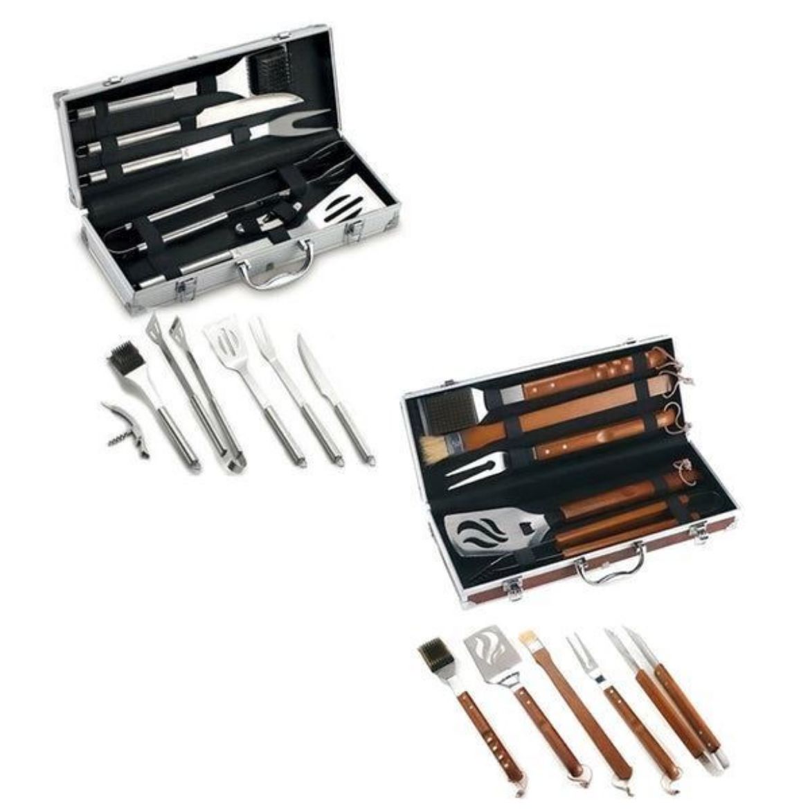 Immagine di Set di accessori per barbecue Ompagrill kit per BBQ e brace con valigetta