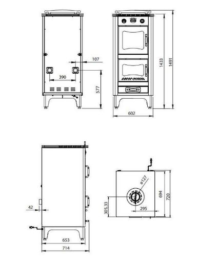 Immagine di STUFA A LEGNA ELITE CLASSICA 13 KW CLEMENTI