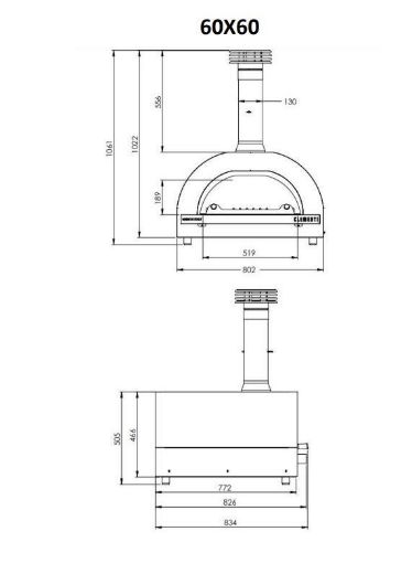 Immagine di FORNO A LEGNA CLEMENTI GOLD 60X60