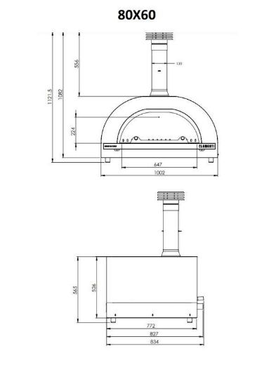 Immagine di FORNO A LEGNA CLEMENTI GOLD 80X60