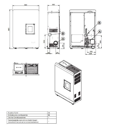 Immagine di STUFA A PELLET WAVE 8.0 PLUS TERMOVANA 