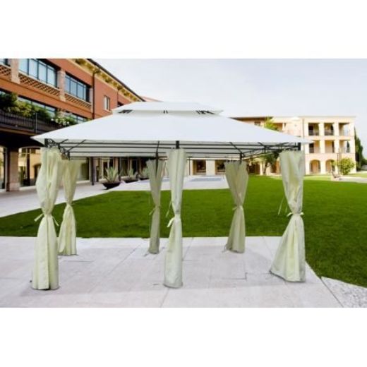 Immagine di GAZEBO IN METALLO SINES PAPILLON 3x4MT CON 6 TENDE PARASOLE