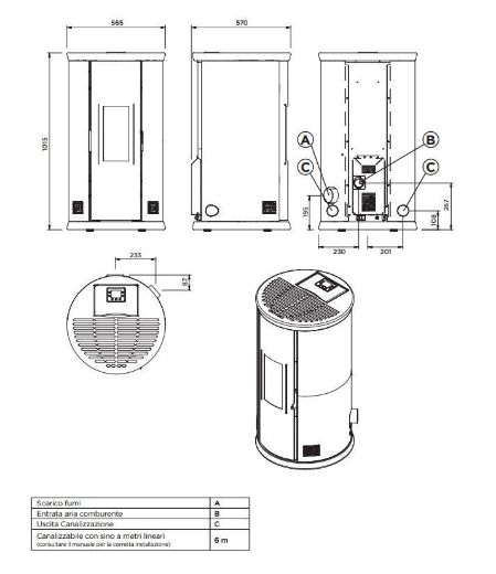 Immagine di STUFA A PELLET CANALIZZABILE TERMOVANA FANCY 12KW 