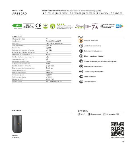 Immagine di CALDAIA A PELLET TERMOVNA MODELLO ARES 27 - 30 KW