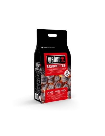 Immagine di BRICCHETTI WEBER DI CARBONE SECCO 4Kg 8Kg