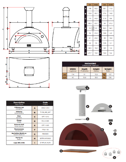 Immagine di FORNO ALFA FORNI MODERNO 3 PIZZE A LEGNA