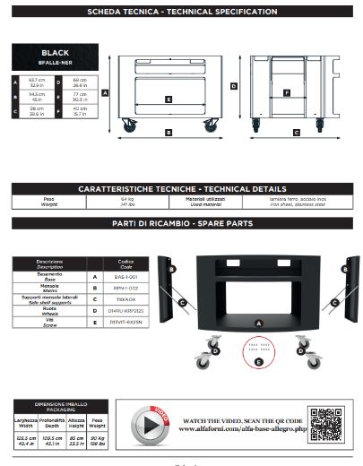 Immagine di BASE PER FORNO MODERNO 5 PIZZE  ALFA FORNI