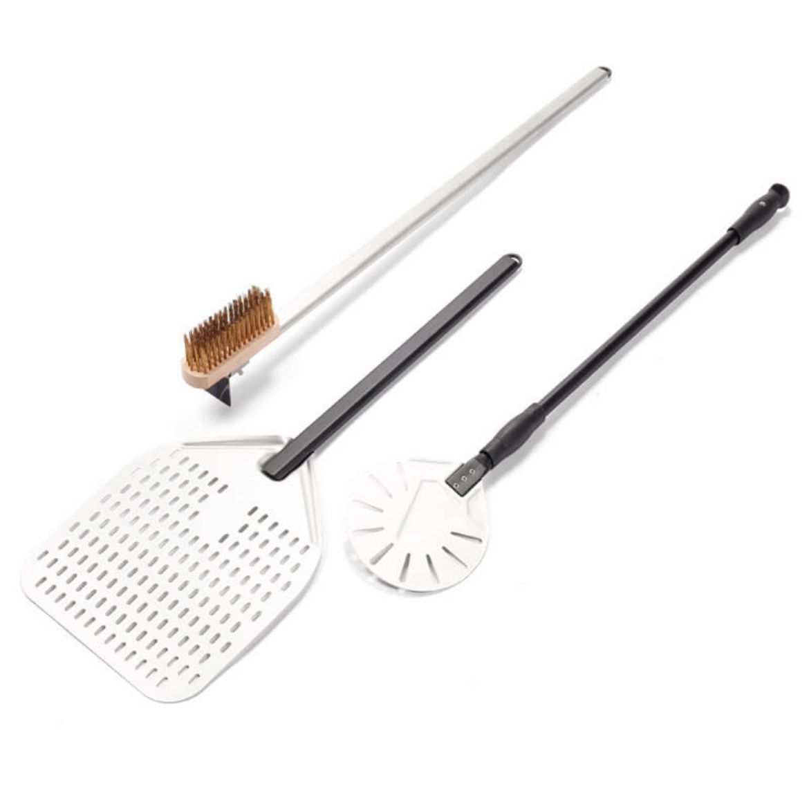 Immagine di KIT 3 UTENSILI PIZZAIOLO SPAZZOLA, PALA ,PALINO 100CM  FONTANA FORNI 