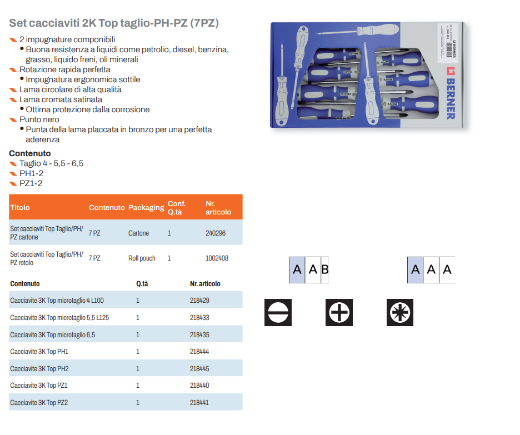 Immagine di BERNER SET CACCIAVITI 7 PEZZI